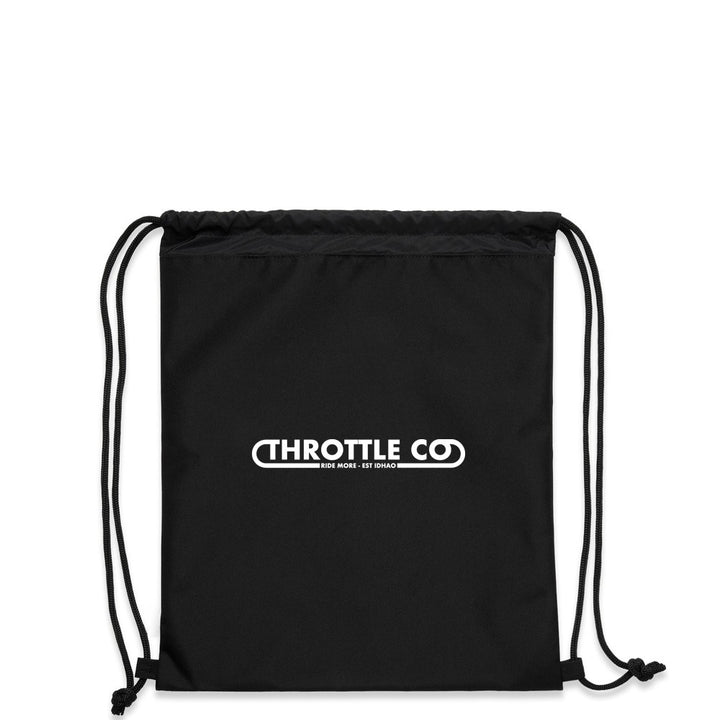 Throttle Co Loop Drawstring Bag Black Front