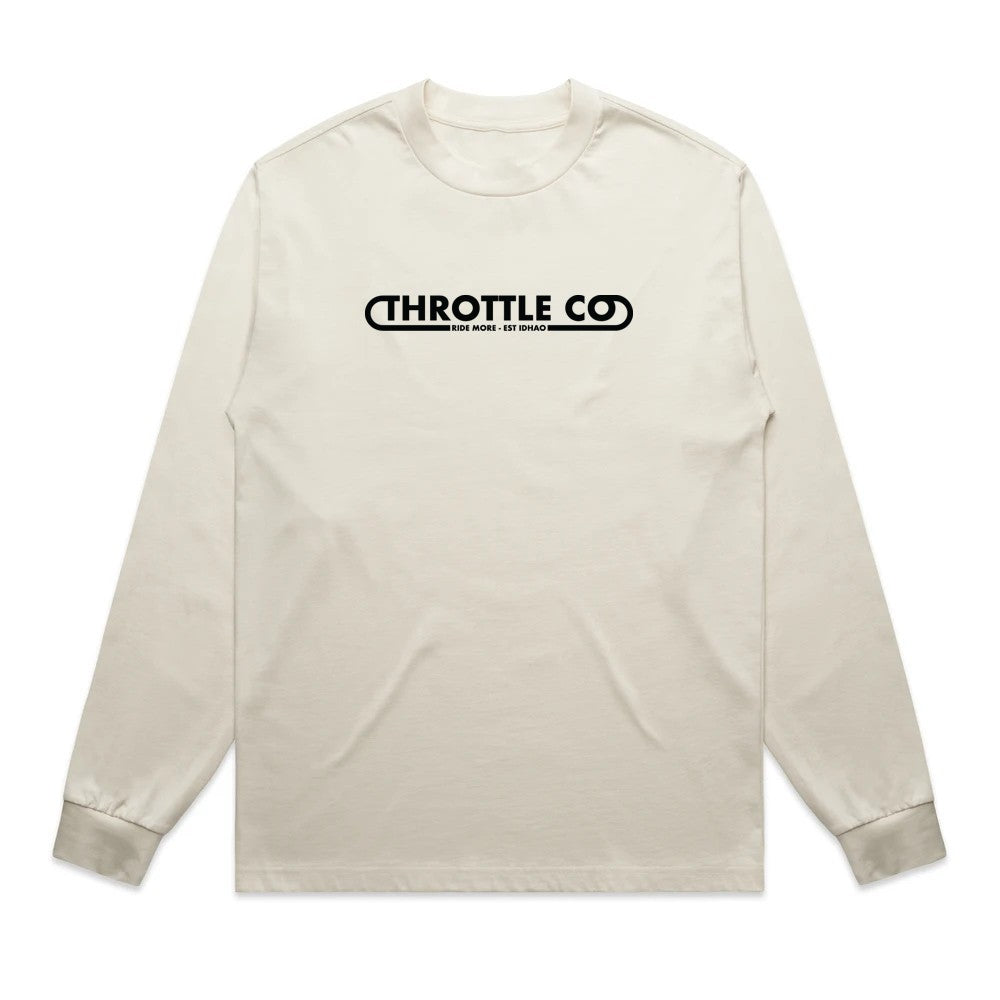 Throttle Co Loop Heavyweight Long Sleeve Tee Tan Front