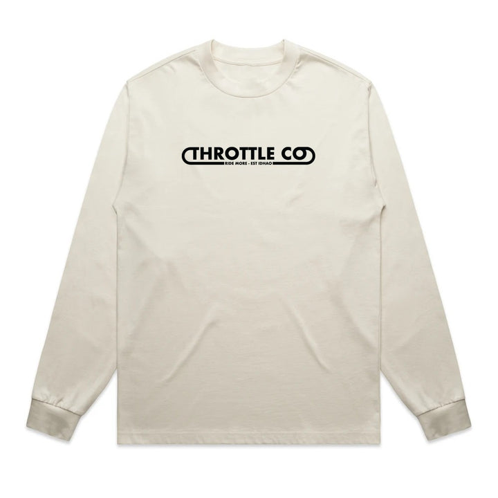 Throttle Co Loop Heavyweight Long Sleeve Tee Tan Front