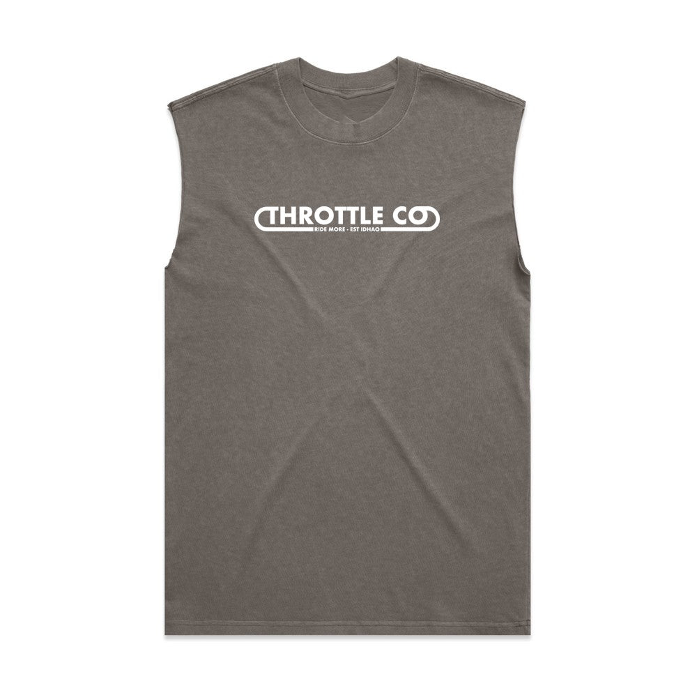 Throttle Co Loop Heavyweight Tank Faded Grey Front