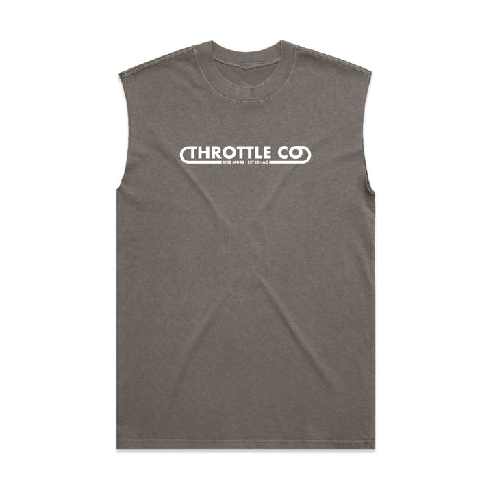 Throttle Co Loop Heavyweight Tank Faded Grey Front
