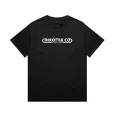 Throttle Co Loop Heavyweight Tee Black Front