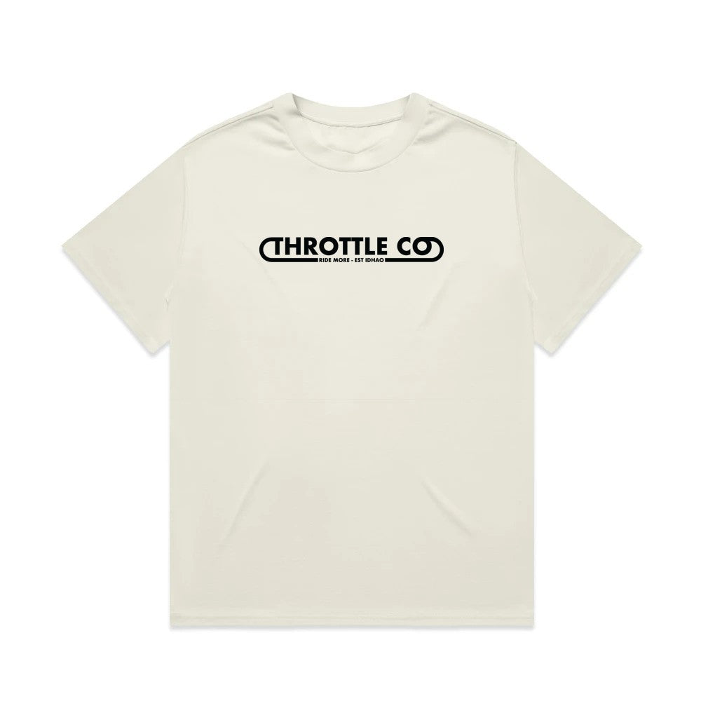 Throttle Co Loop Heavyweight Tee Tan Front