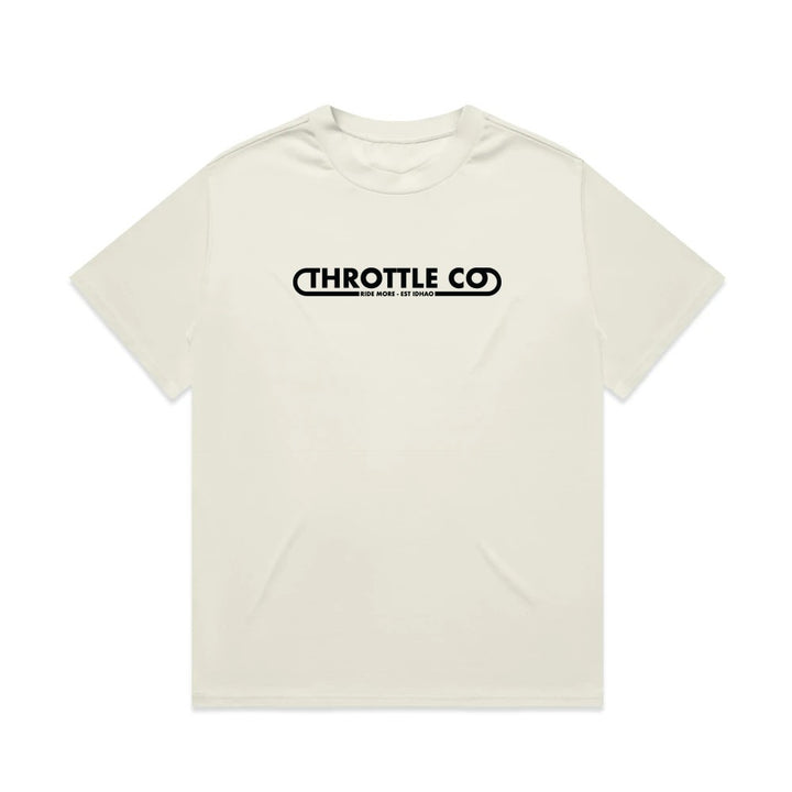 Throttle Co Loop Heavyweight Tee Tan Front
