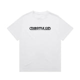Throttle Co Loop Heavyweight Tee White Front