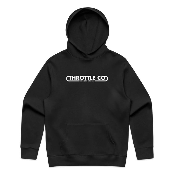 Throttle Co Loop Hoodie Black Front