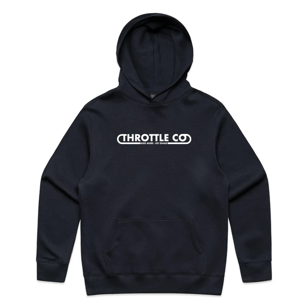 Throttle Co Loop Hoodie Ink Blue Front