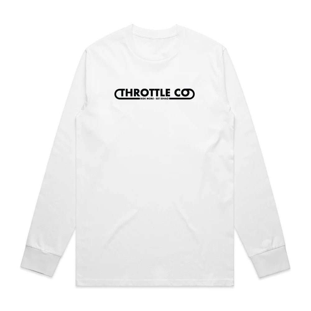Throttle Co Loop Long Sleeve Tee White Front