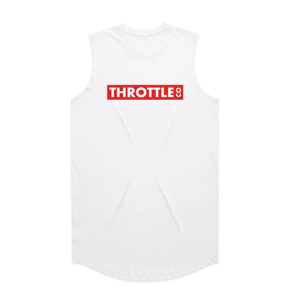 Throttle Co Red Box Drop Tank White Front