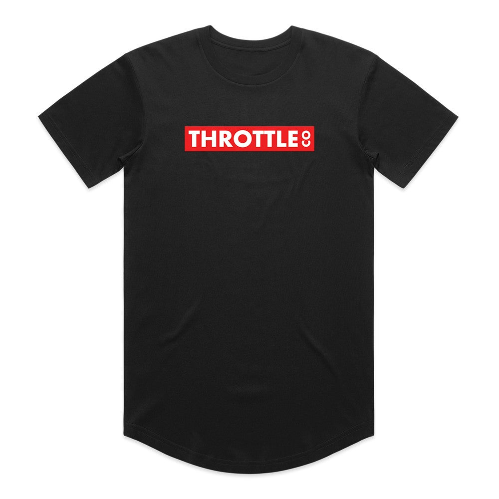 Throttle Co Red Box Drop Tee Black Front