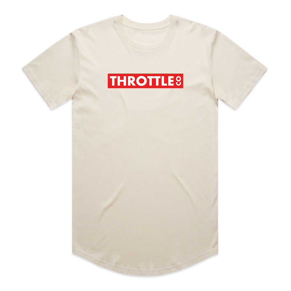 Throttle Co Red Box Drop Tee Tan Front