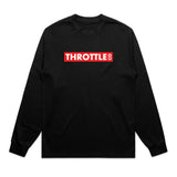 Throttle Co Red Box Heavyweight Long Sleeve Tee Black Front