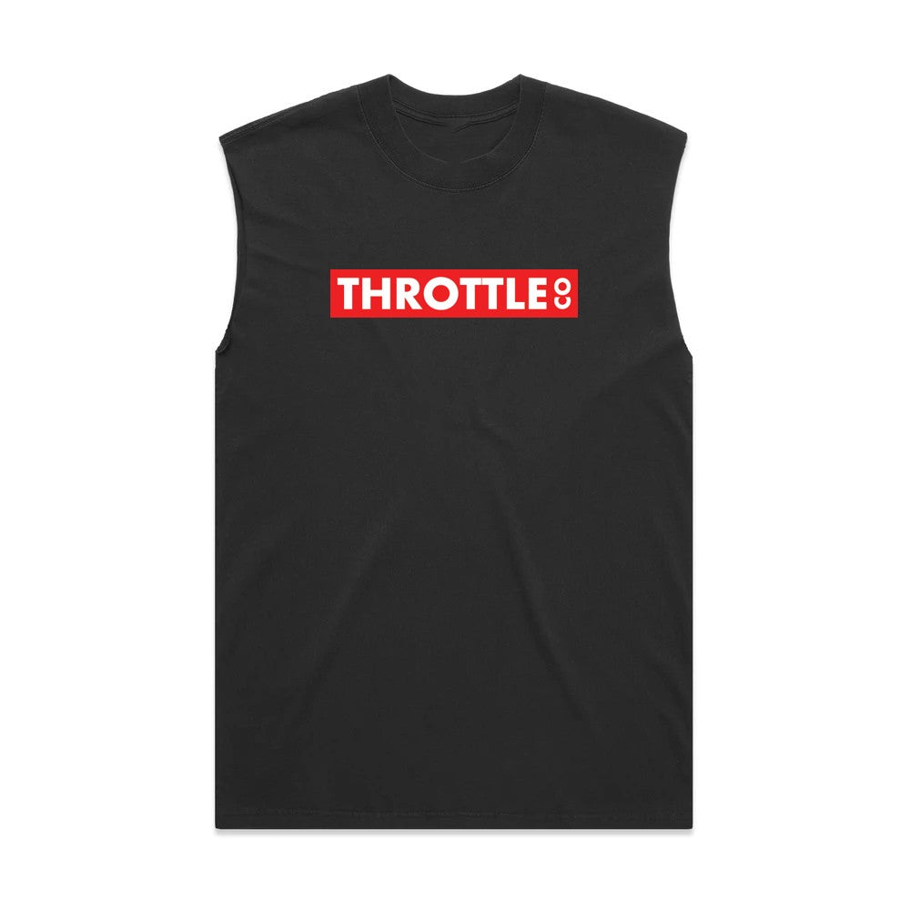 Throttle Co Red Box Heavyweight Tank Faded Black Front