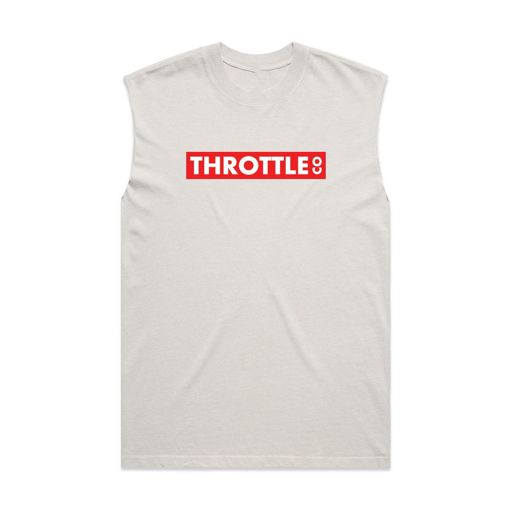 Throttle Co Red Box Heavyweight Tank Faded Bone Front