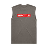 Throttle Co Red Box Heavyweight Tank Faded Grey Front