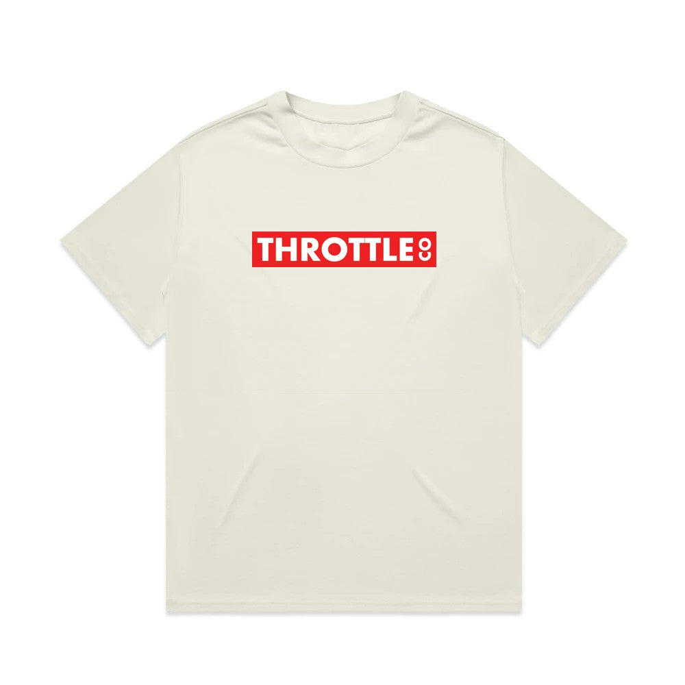 Throttle Co Red Box Heavyweight Tee Tan Front