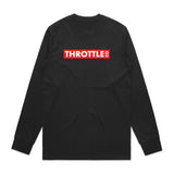 Throttle Co Red Box Long Sleeve Tee Black Front