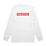 Throttle Co Red Box Long Sleeve Tee White Front