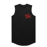 Ride More Biker Drop Tank Black Front