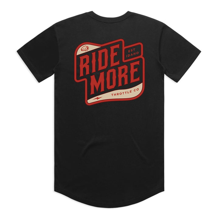 Ride More Biker Drop Tee Black Back