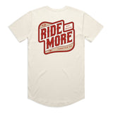 Ride More Biker Drop Tee Tan Back