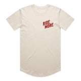 Ride More Biker Drop Tee Tan Front