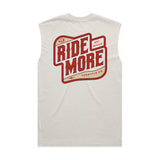 Ride More Biker Heavyweight Tank Faded Bone Back
