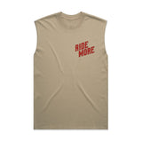Ride More Biker Heavyweight Tank Faded Khaki Front