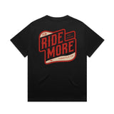 Ride More Biker Heavyweight Tee Black Back