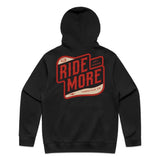 Ride More Biker Hoodie Black Back