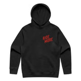 Ride More Biker Hoodie Black Front