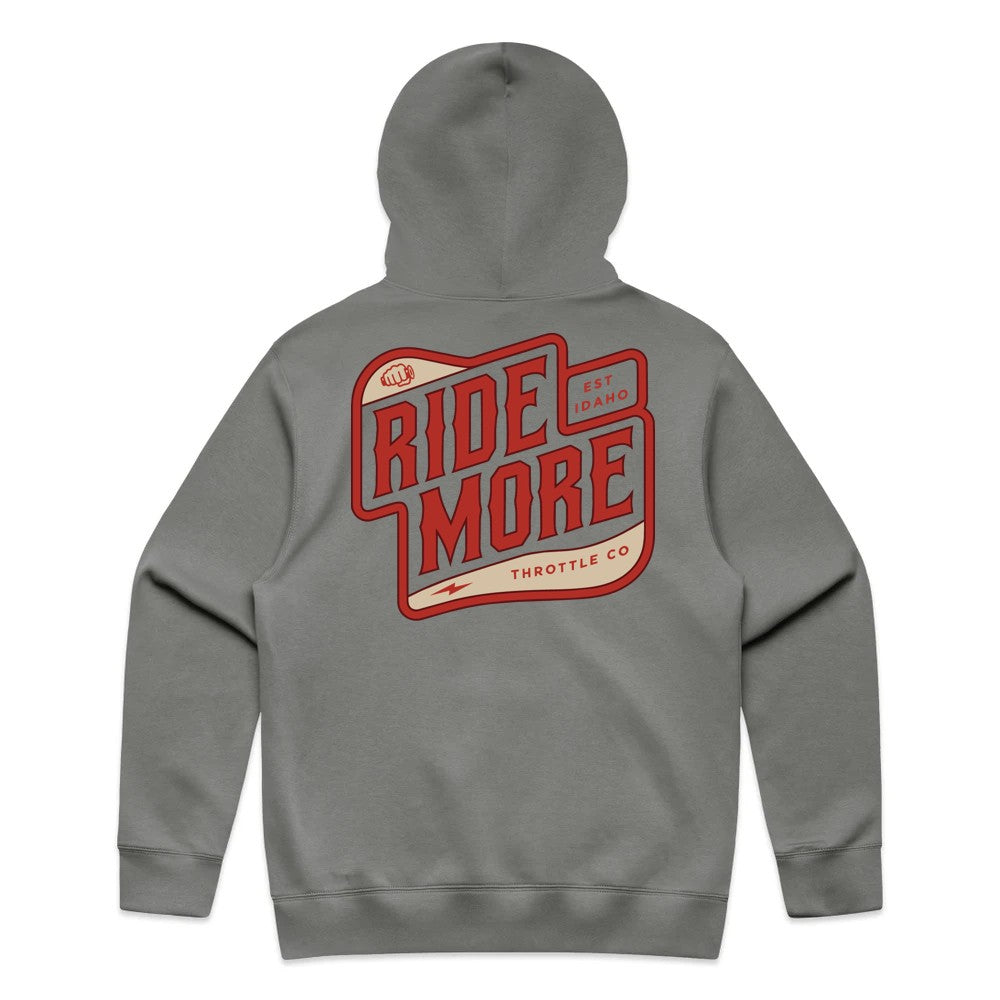 Ride More Biker Hoodie Shadow Back