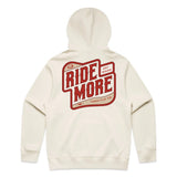 Ride More Biker Hoodie Tan Back
