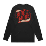 Ride More Biker Long Sleeve Tee Black Back