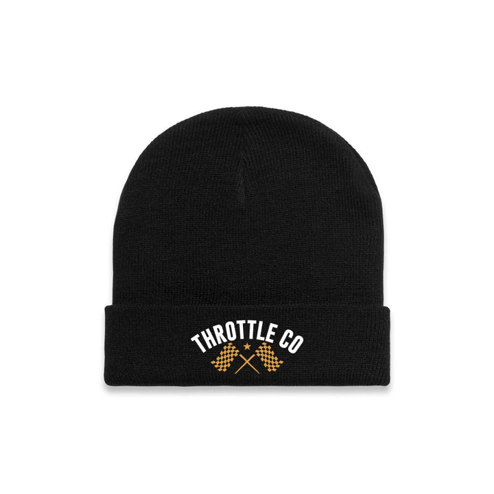 Ride More Flag Beanie Black Front