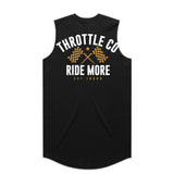 Ride More Flag Drop Tank Black Back