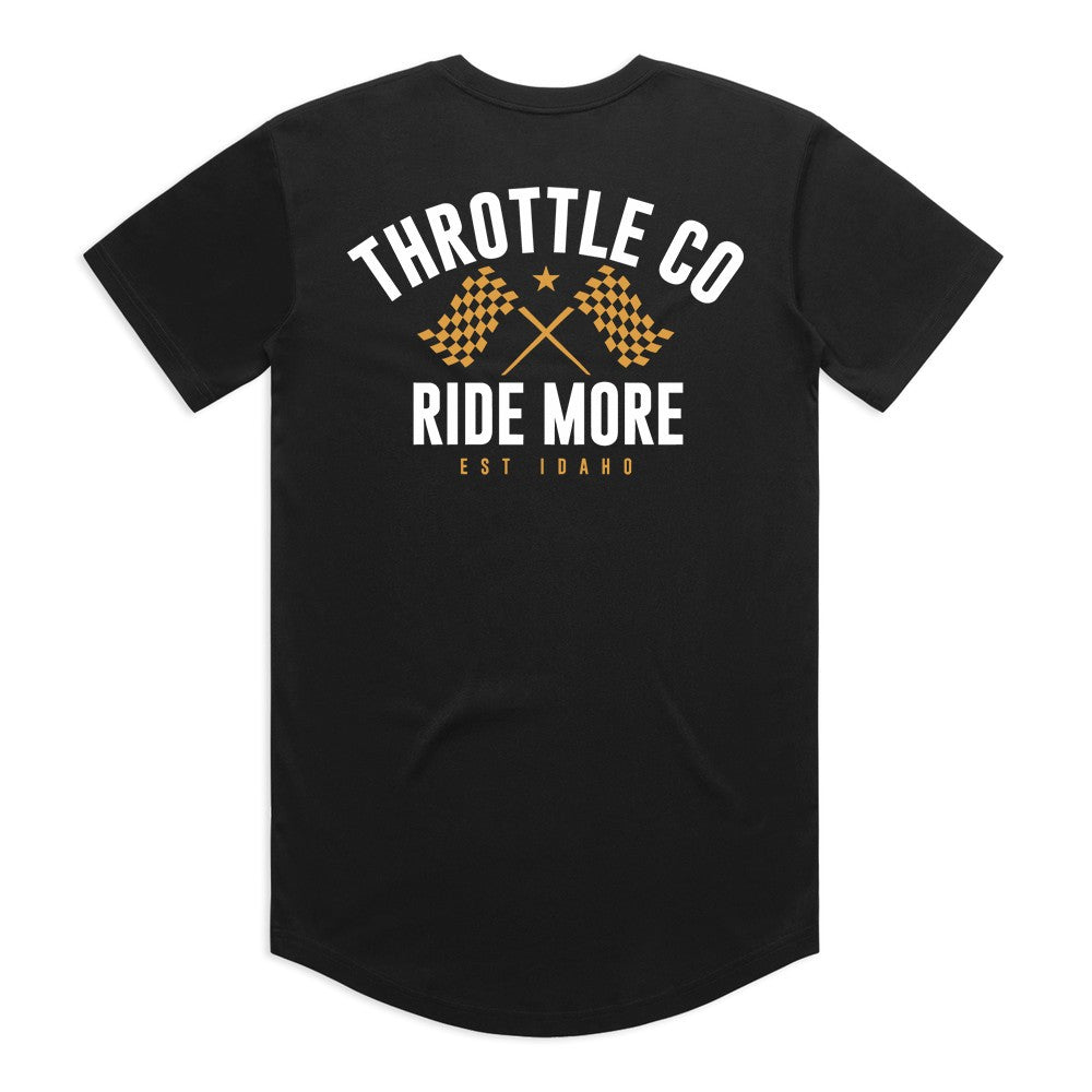 Ride More Flag Drop Tee Black Back