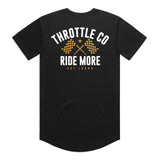 Ride More Flag Drop Tee Black Back