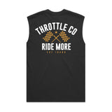 Ride More Flag Heavyweight Tank Faded Black Back