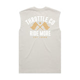 Ride More Flag Heavyweight Tank Faded Bone Back