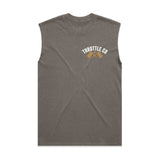 Ride More Flag Heavyweight Tank Faded Grey Front