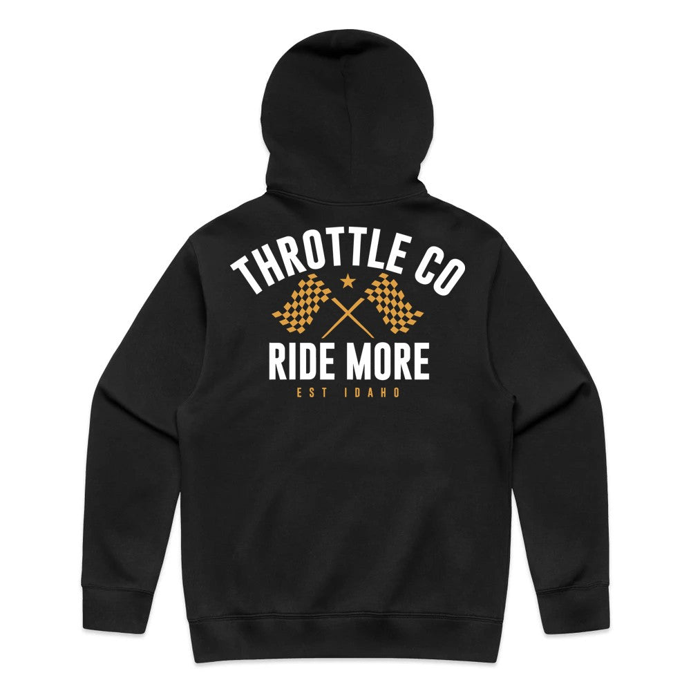 Ride More Flag Hoodie Black Back