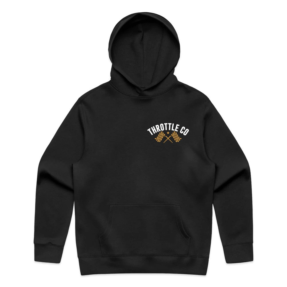 Ride More Flag Hoodie Black Front