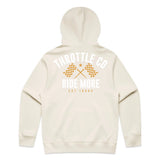 Ride More Flag Hoodie Tan Back