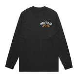 Ride More Flag Long Sleeve Tee Black Front