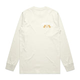 Ride More Flag Long Sleeve Tee Tan Front