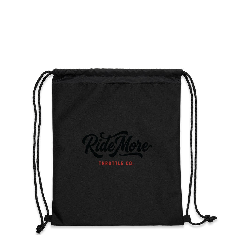 Ride More Flow Drawstring Bag Black Front