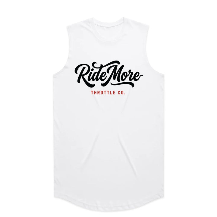 Ride More Flow Drop Tank White Front