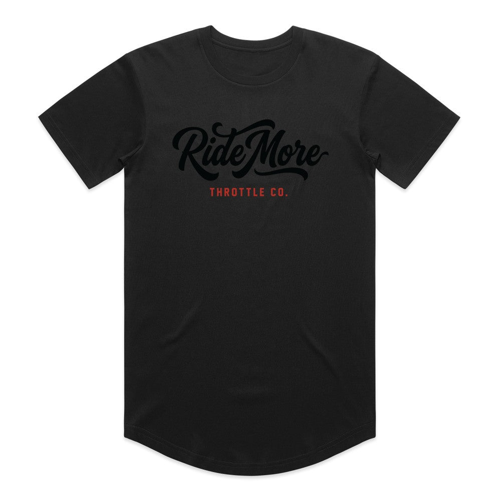 Ride More Flow Drop Tee Black Front