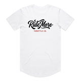 Ride More Flow Drop Tee White Front